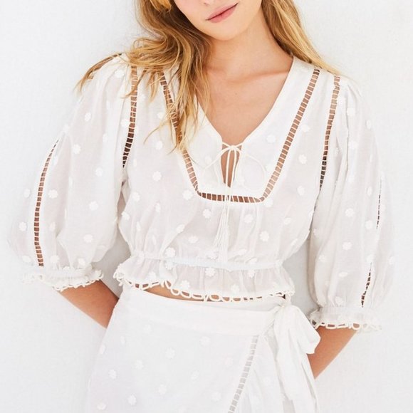 Anthropologie Tops - NWT FARM RIO Floral Applique Blouse